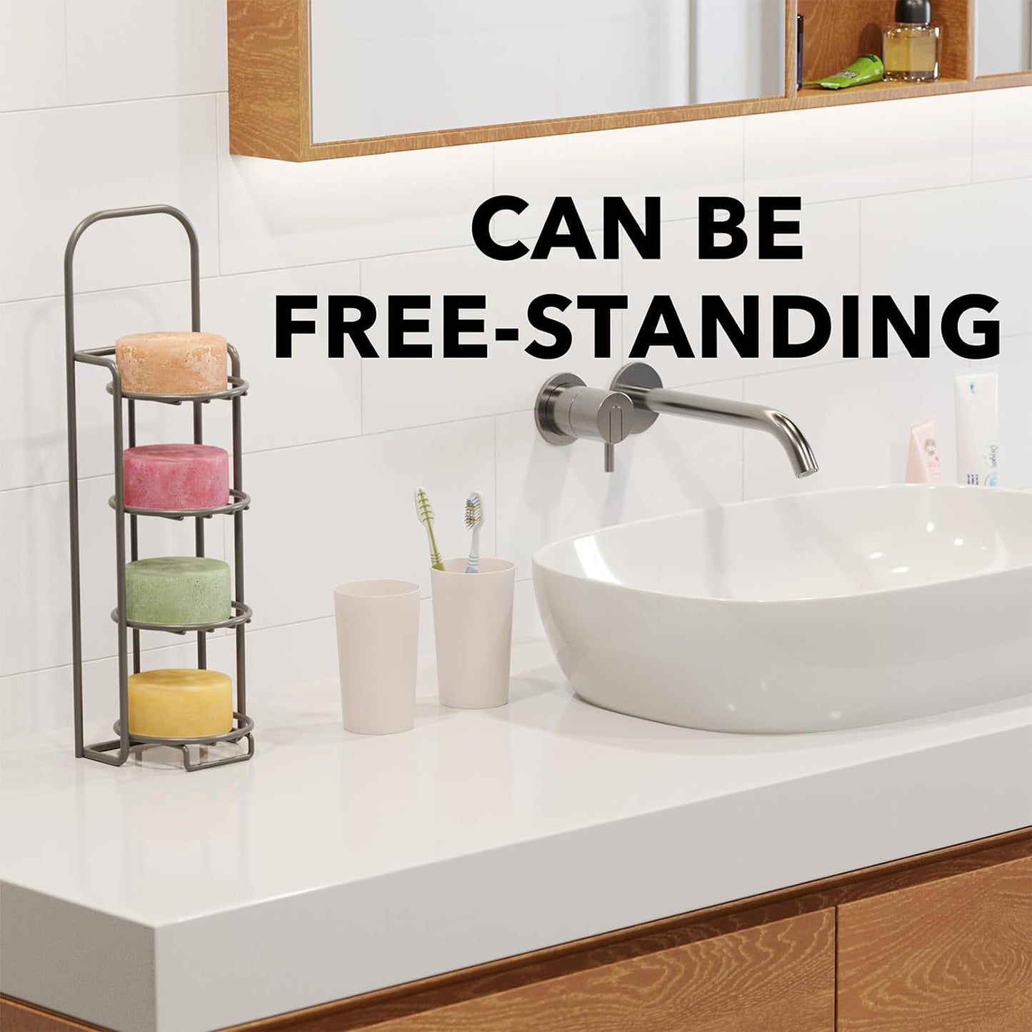 SpaceAid gray soap holder 4 tier