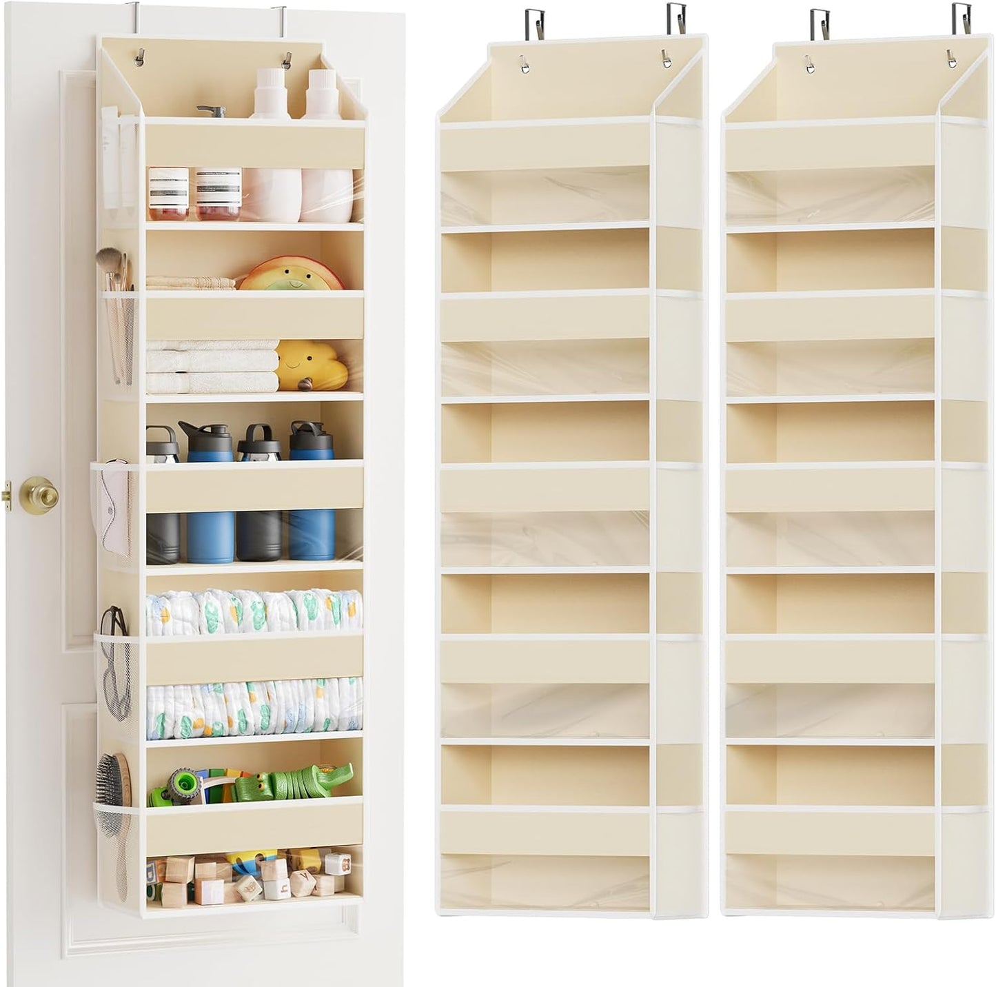 SpaceAid Over The Door Organizer with 5 Large Pockets and 10 Mesh Side Pockets