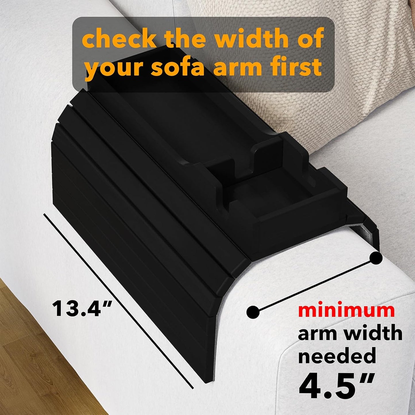 Cup Holder for Couch Black