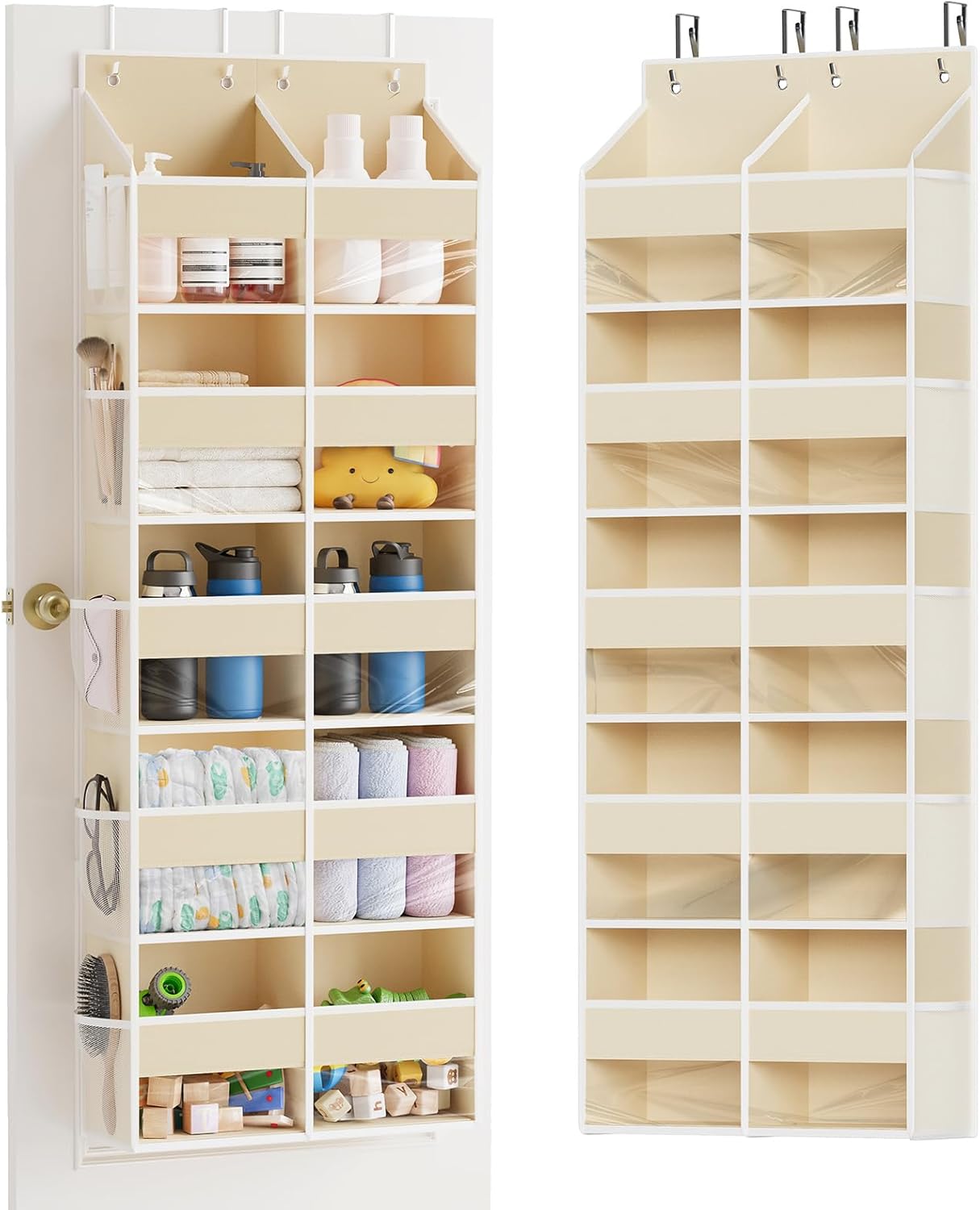 SpaceAid Extra Large Over The Door Organizer with 10 Large Pockets and 10 Mesh Side Pockets