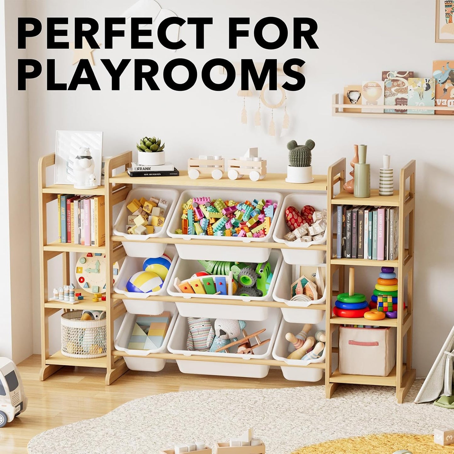 Large Toy Storage Organizer 9 Shelves 9 Bins