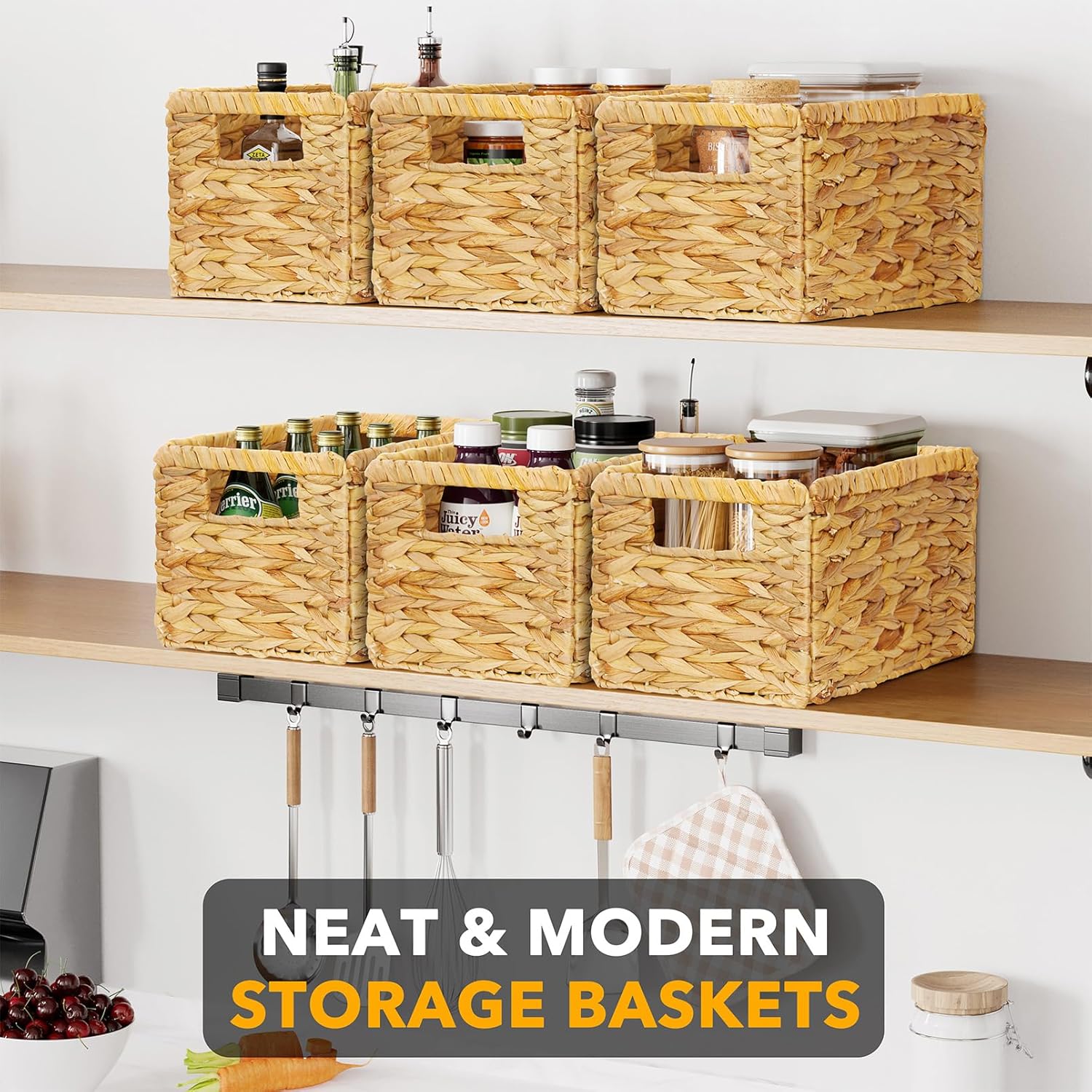 6-Pack Rattan Baskets