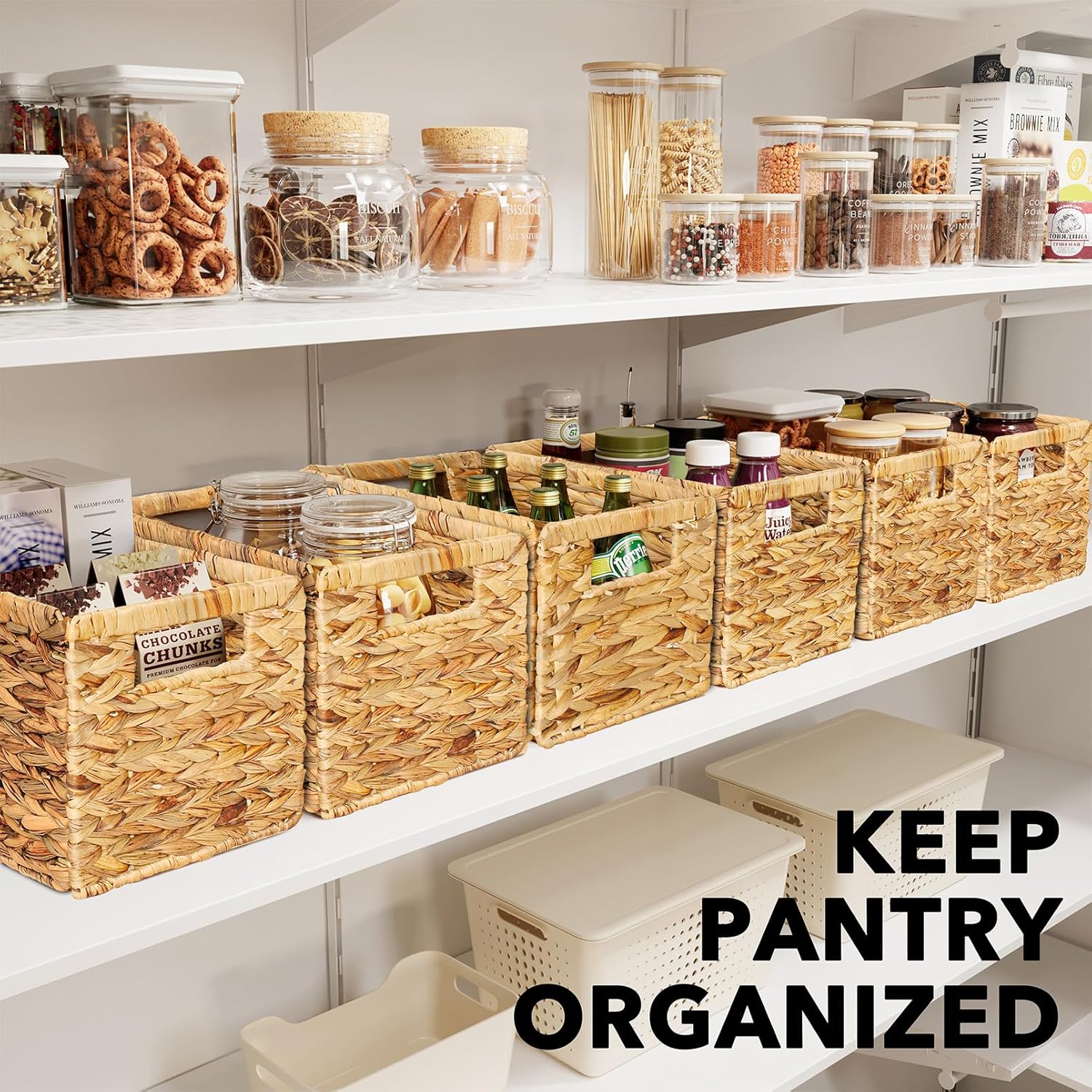6-Pack Rattan Baskets