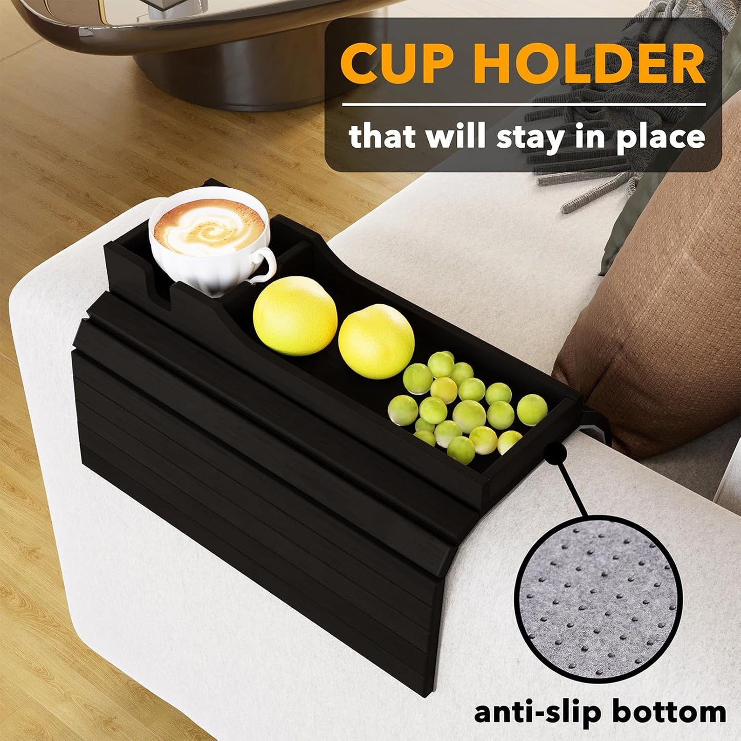Cup Holder for Couch Black