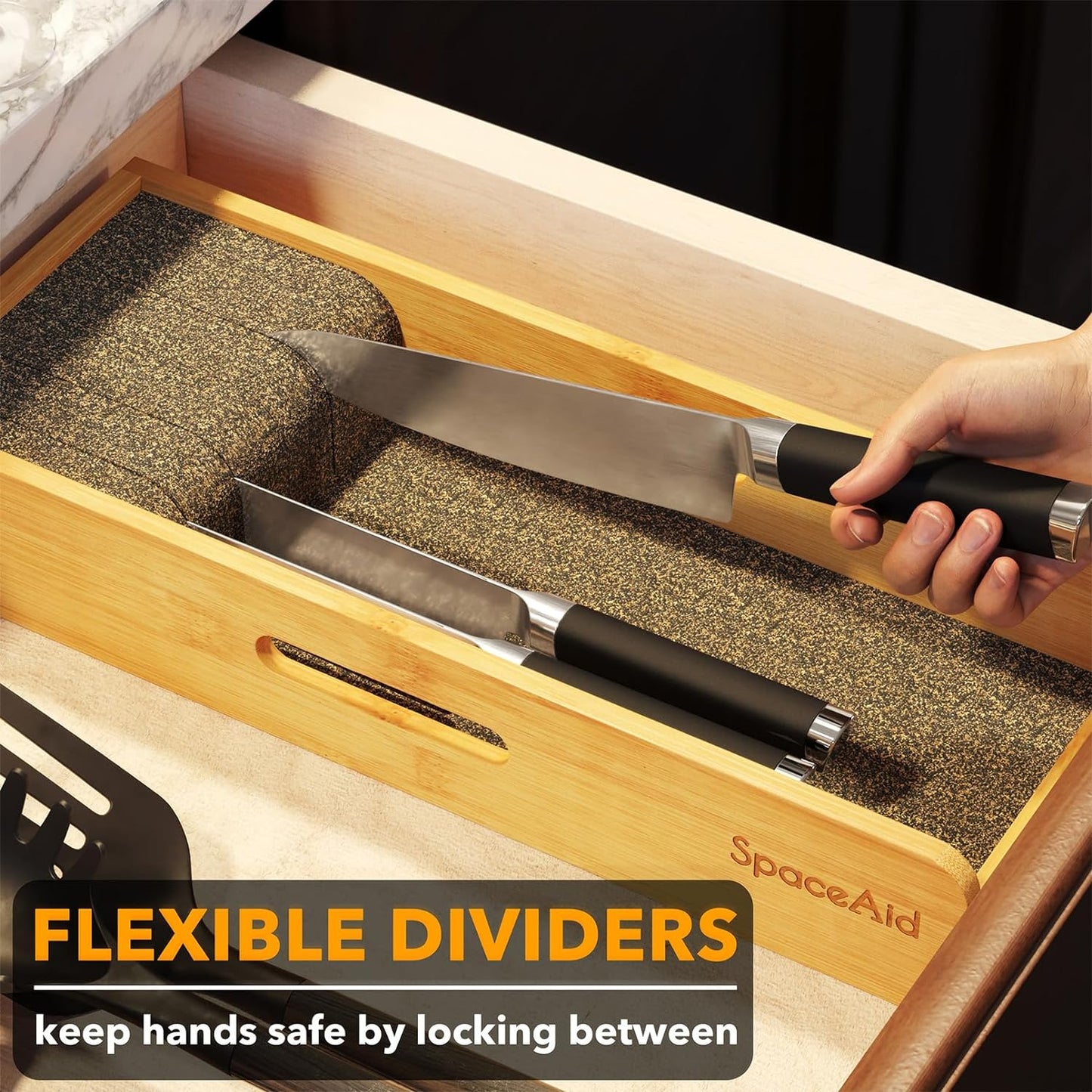 SpaceAid knife drawer organizer