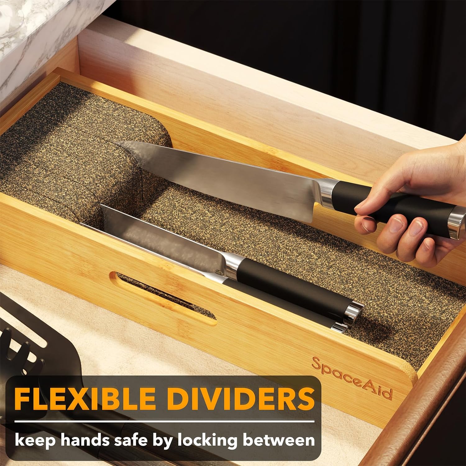 SpaceAid knife drawer organizer