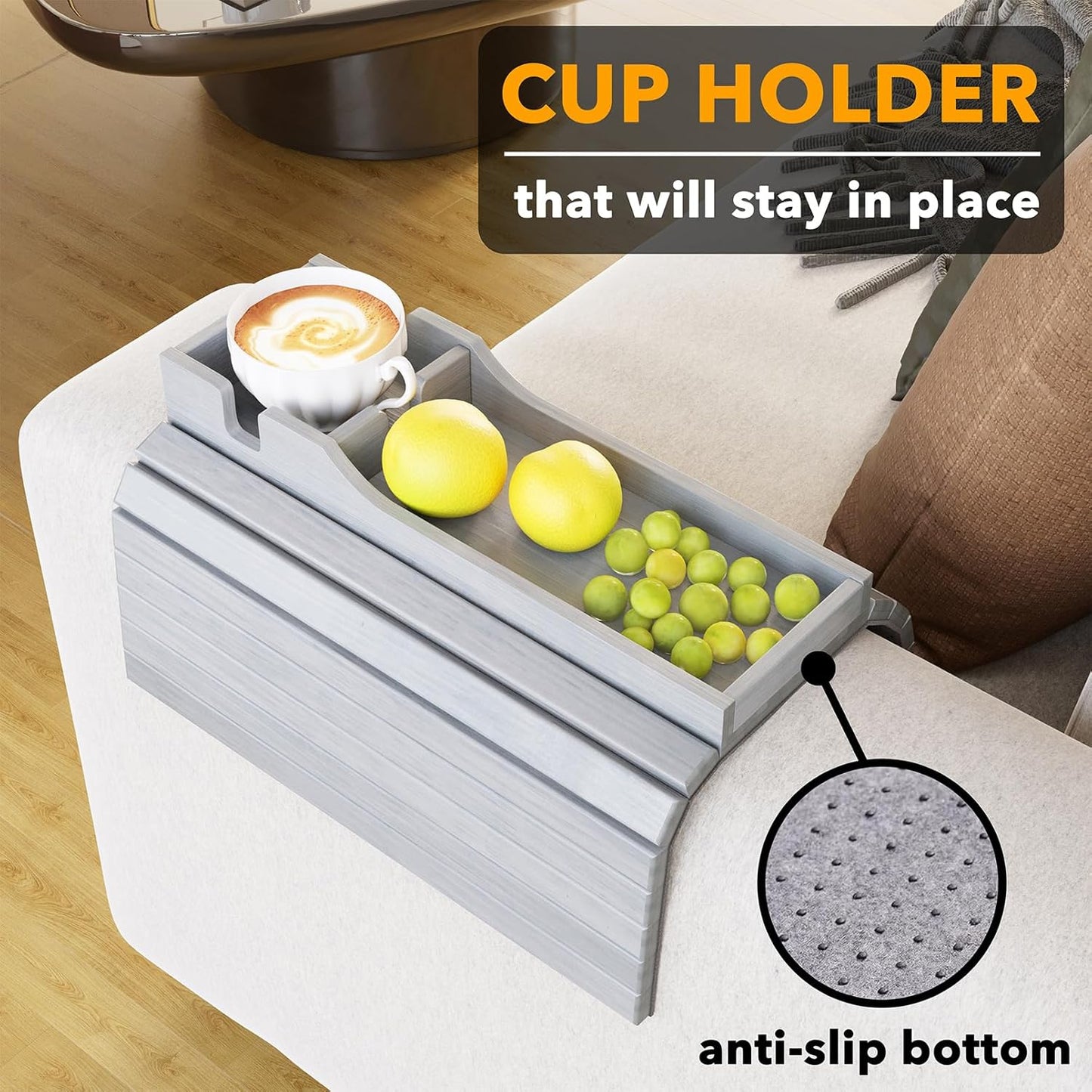 Couch Cup Holder Gray