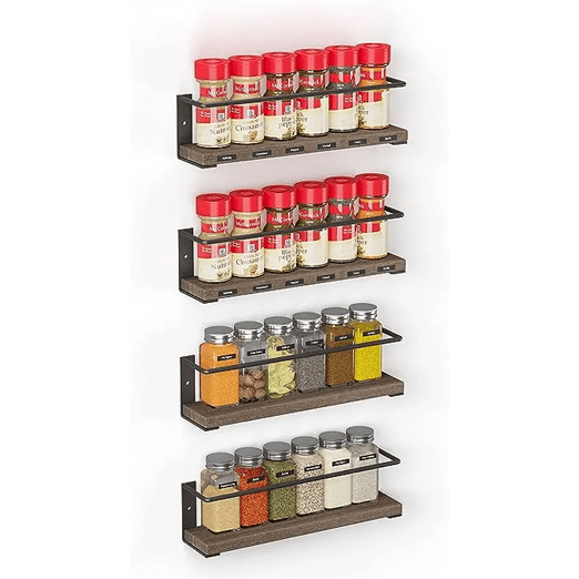 Wooden Wall Mount Spice Rack