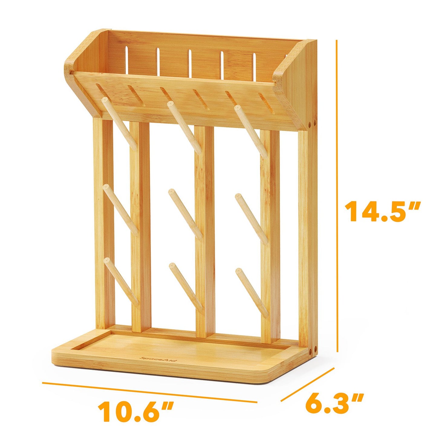SpaceAid bamboo baby bottle drying rack