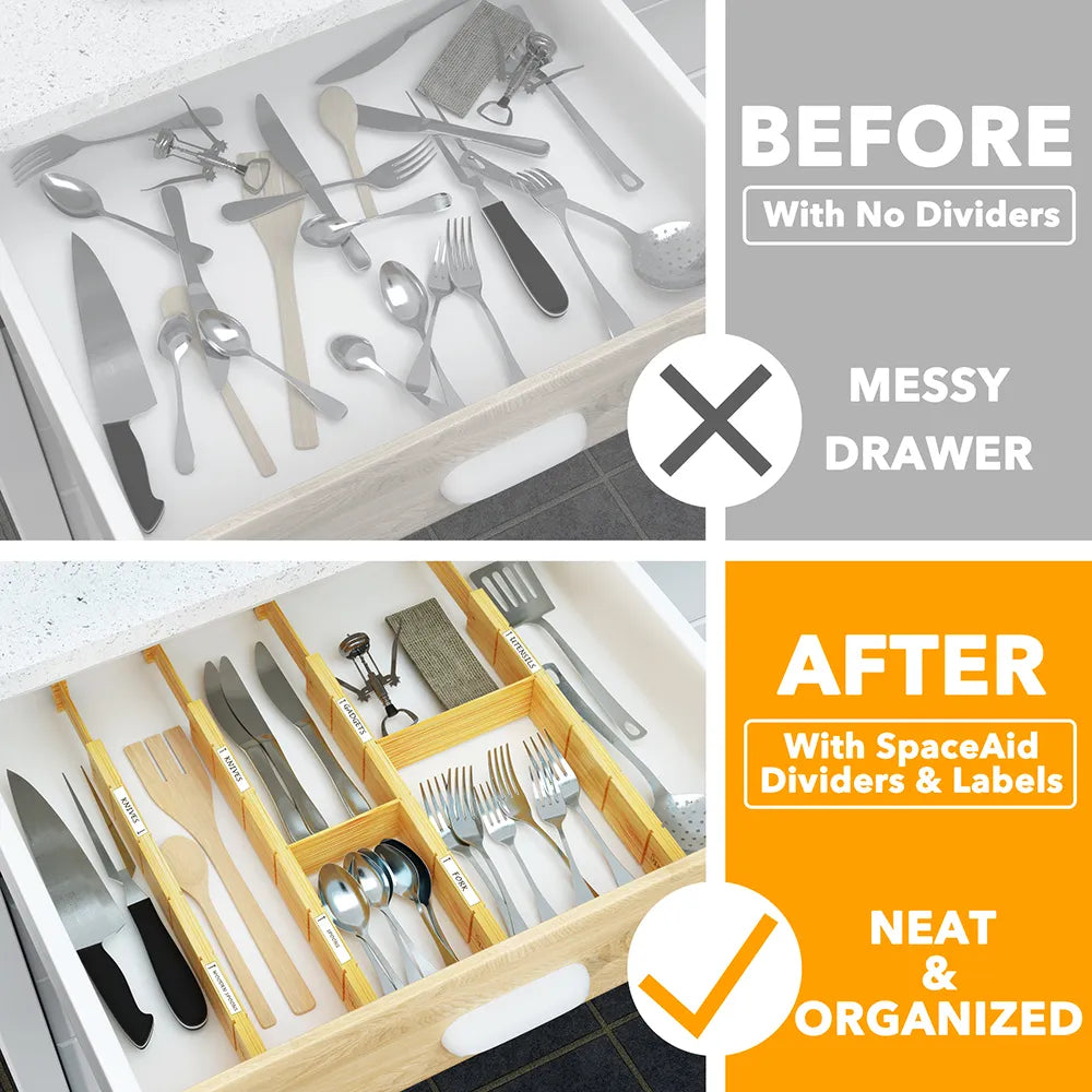 bamboo drawer organizer