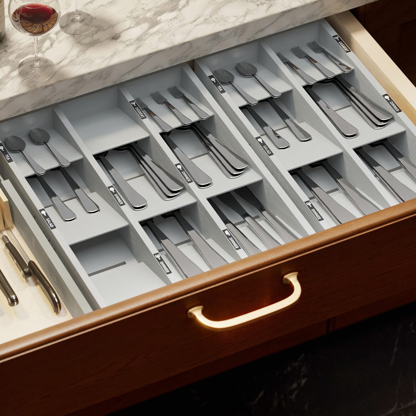bamboo silverware organizer