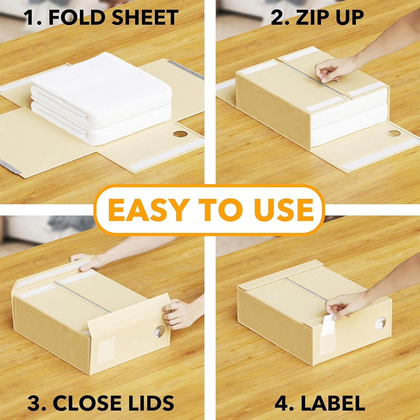 Bed sheet set organizer