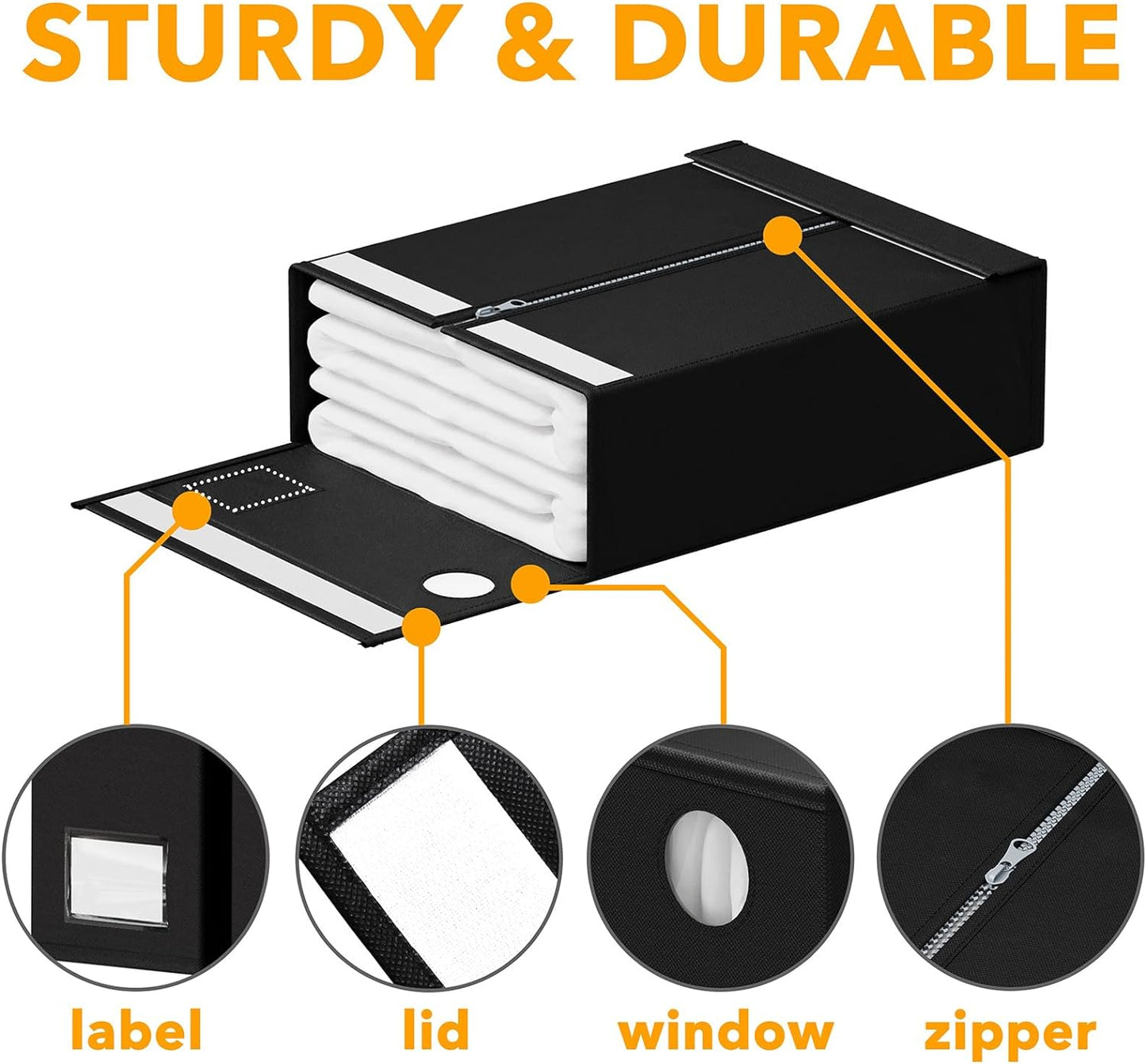 Bed sheet storage container