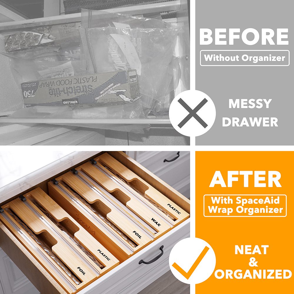 kitchen wrap organizer