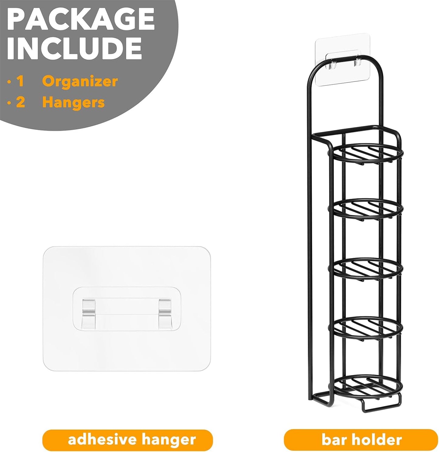 SpaceAid black soap holder 5 tier