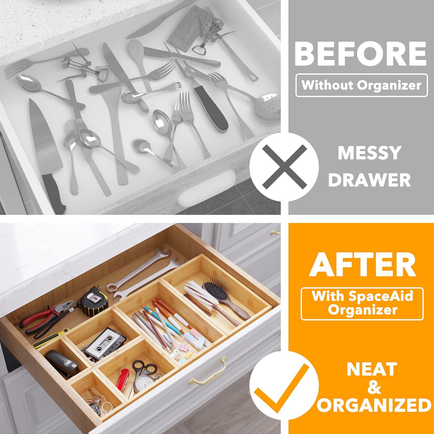SpaceAid drawer storage box