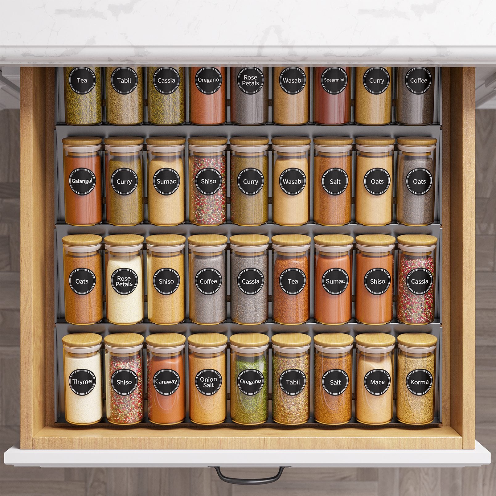 SpaceAid empty spice jars