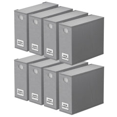 SpaceAid 8 Pack Foldable Sheet Set Organizer for Linen Closet, Gray SpaceAid 8 Pack Foldable Sheet Set Organizer for Linen Closet, Gray