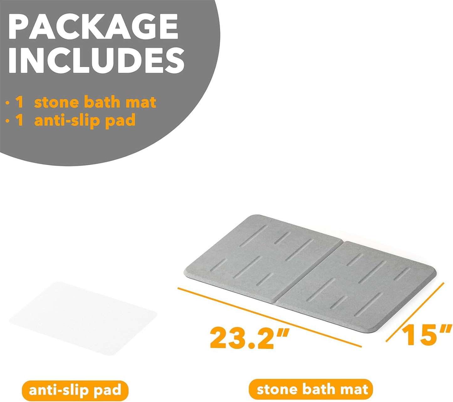 gray stone bath mat
