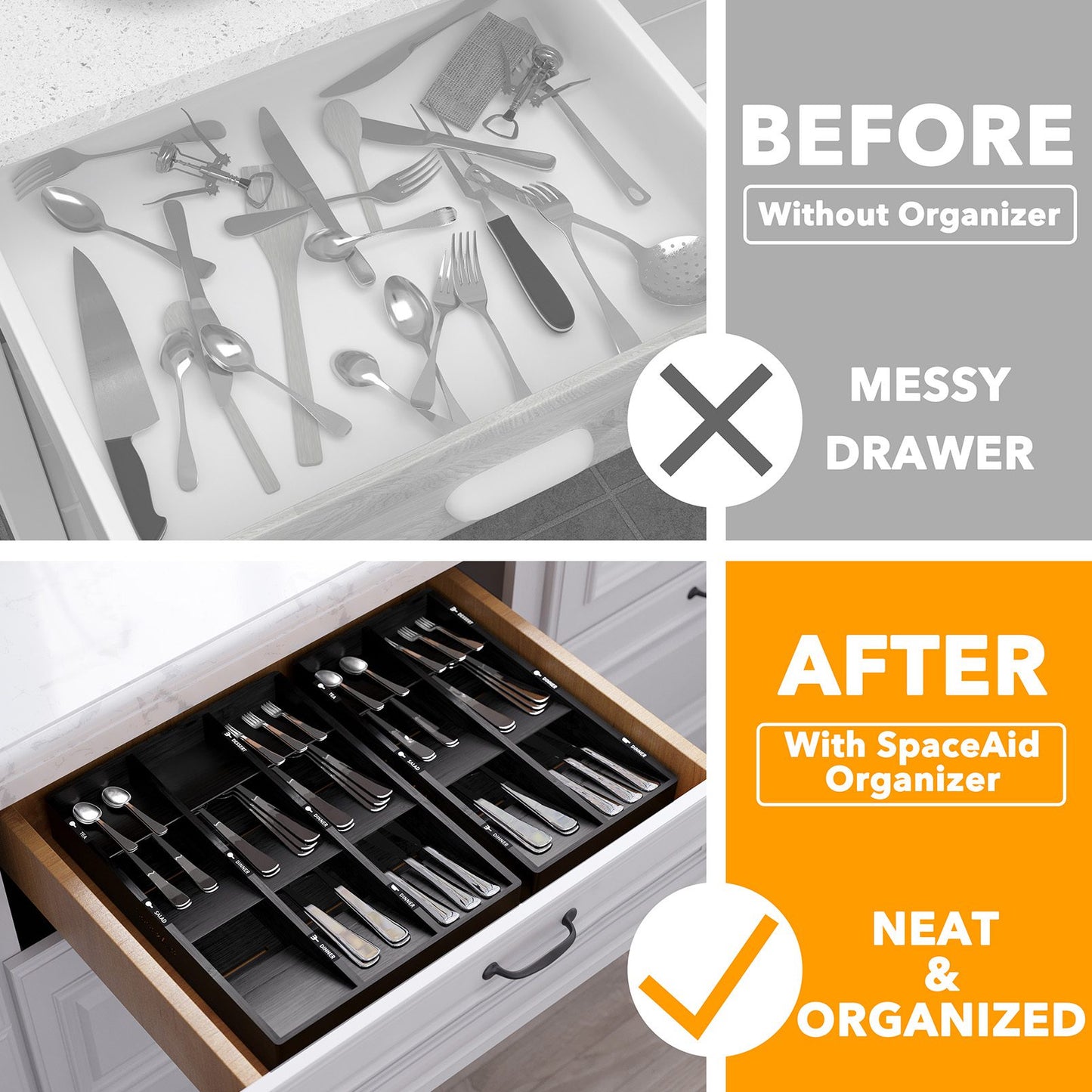 kitchen utensil drawer organizer