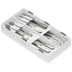 SpaceAid Bamboo Kitchen Utensil Organizer, White, 6 Slots SpaceAid Bamboo Kitchen Utensil Organizer, White, 6 Slots