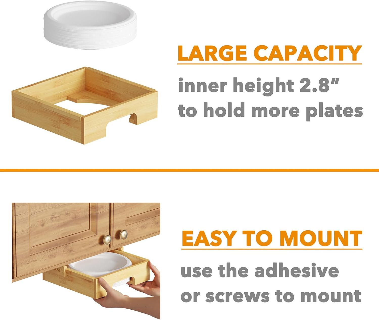 paper plate dispenser under cabinet