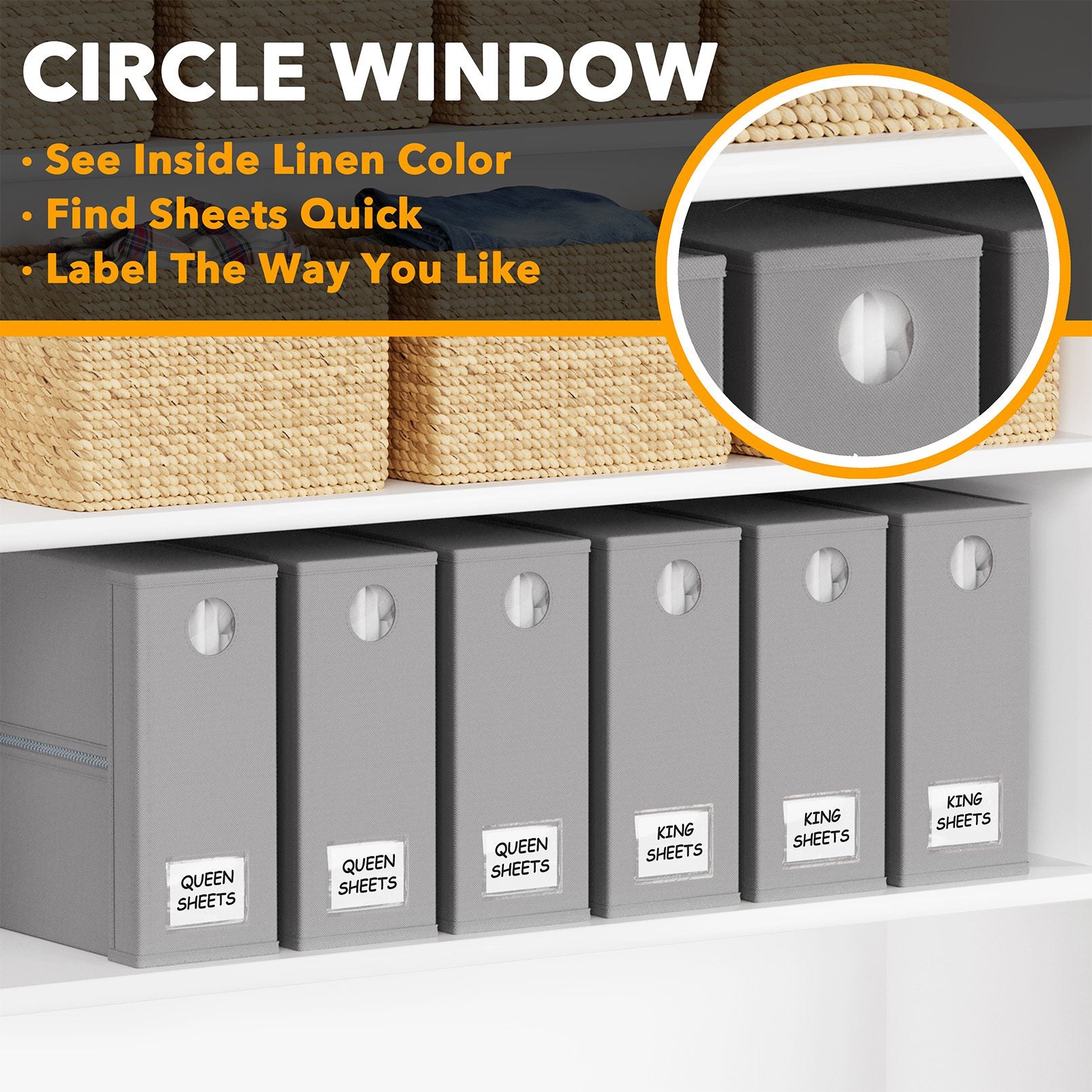 Bed sheet organizer for closet