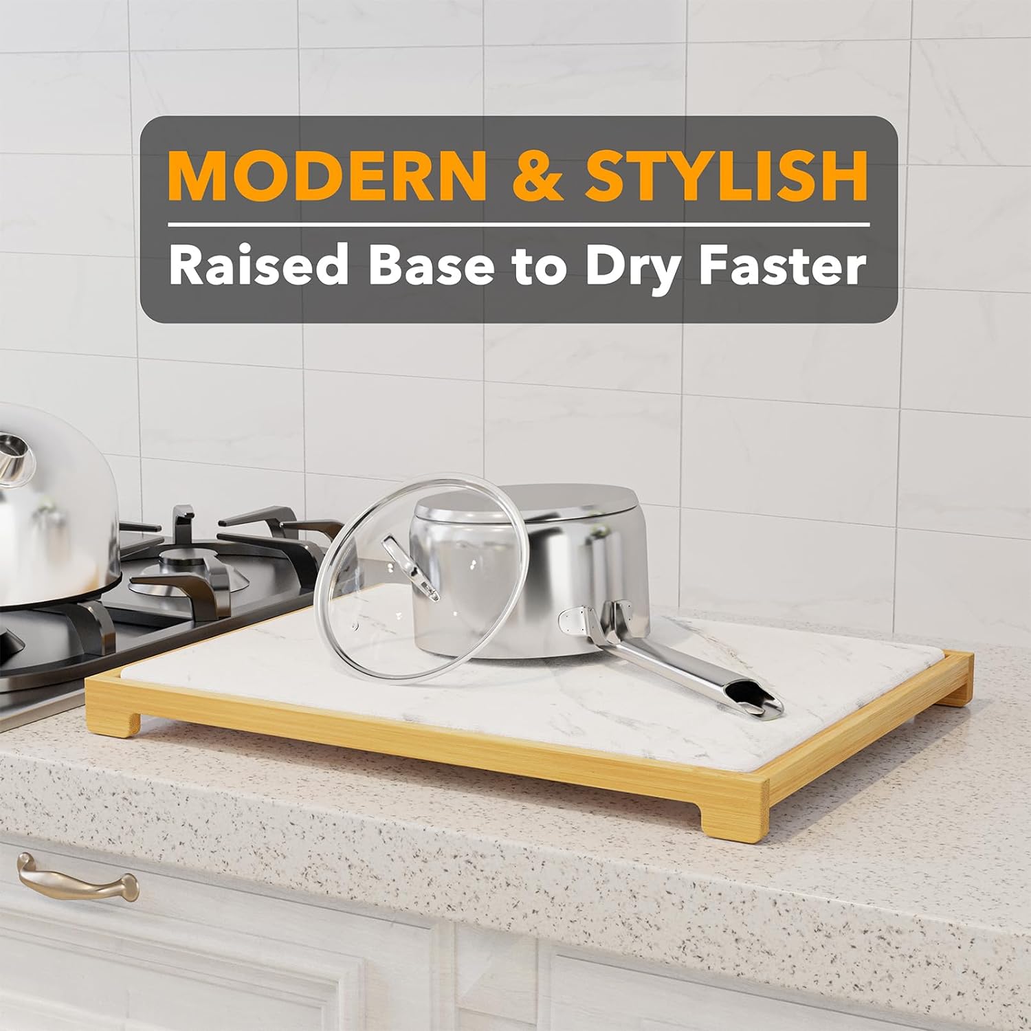 stone dish drying mat