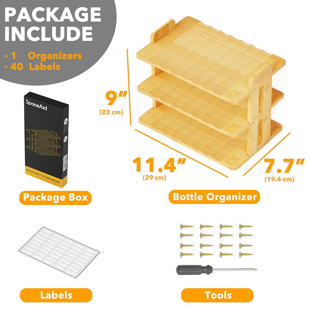 water bottle storage