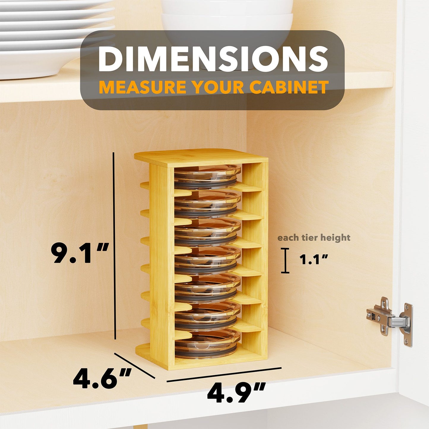 SpaceAid tumbler lid organizer