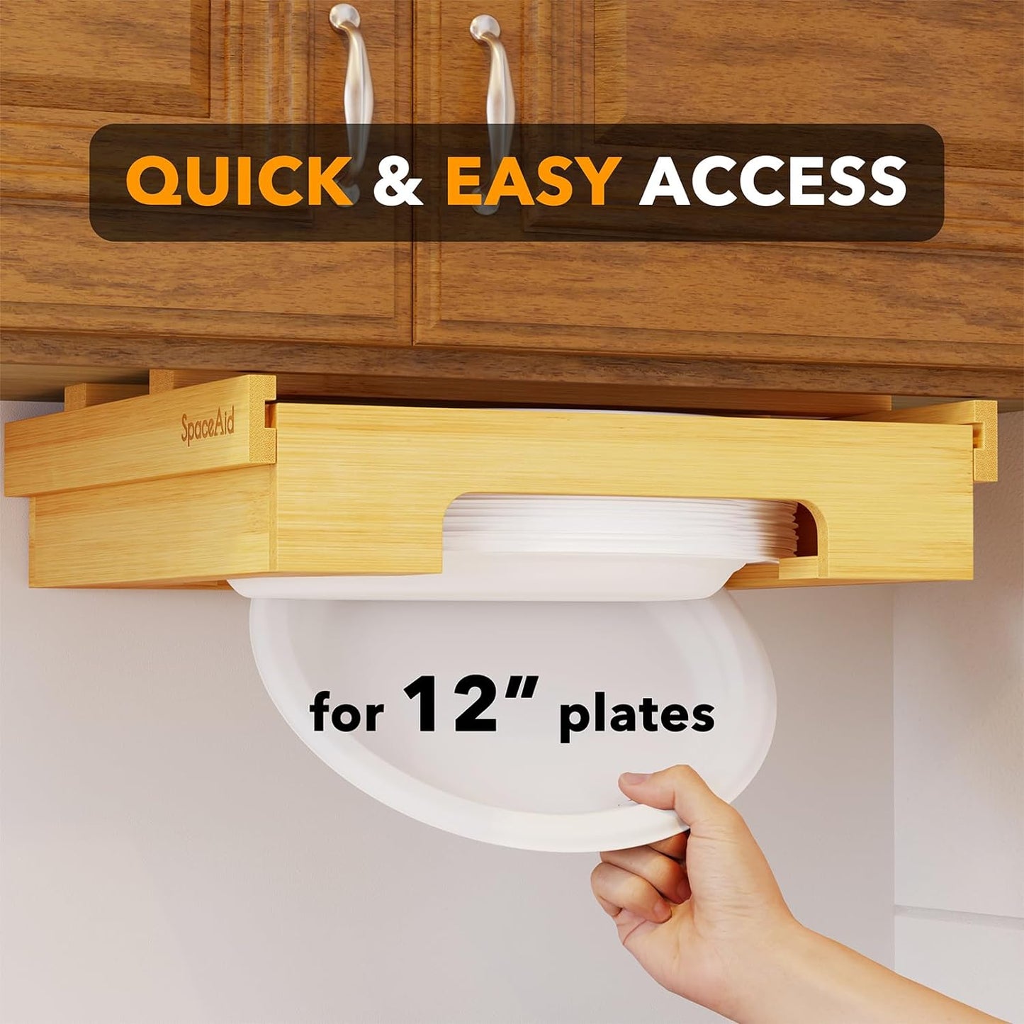 Under Cabinet Paper Plate Holder