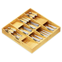 SpaceAid Bamboo Utensil Drawer Organizer with Labels, 12 Slots SpaceAid Bamboo Utensil Drawer Organizer with Labels, 12 Slots
