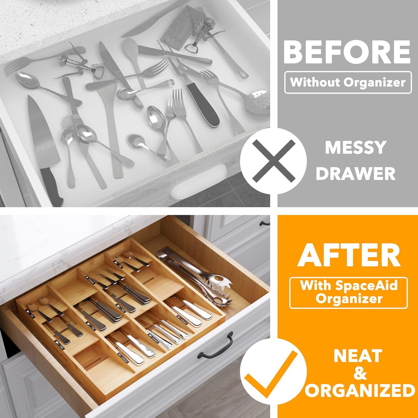 kitchen utensil drawer organizer