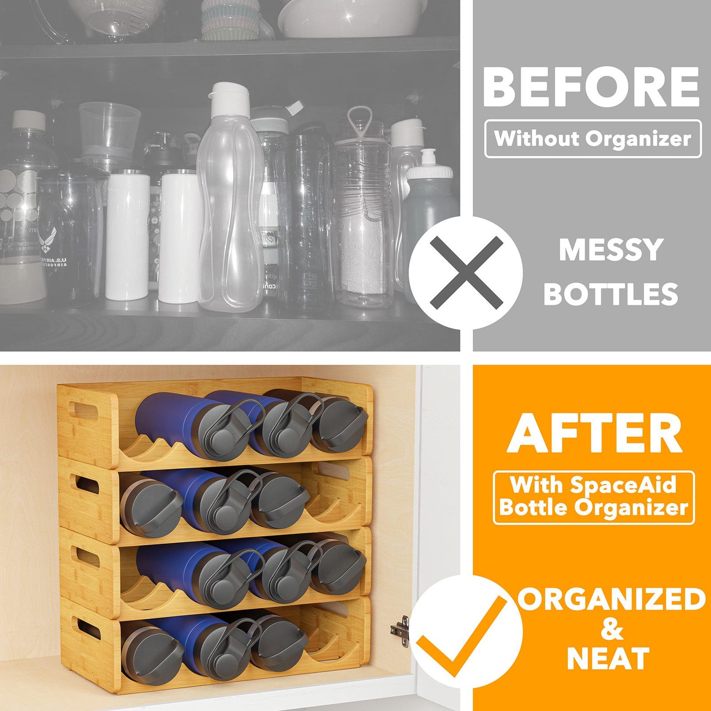 SpaceAid water bottle storage rack