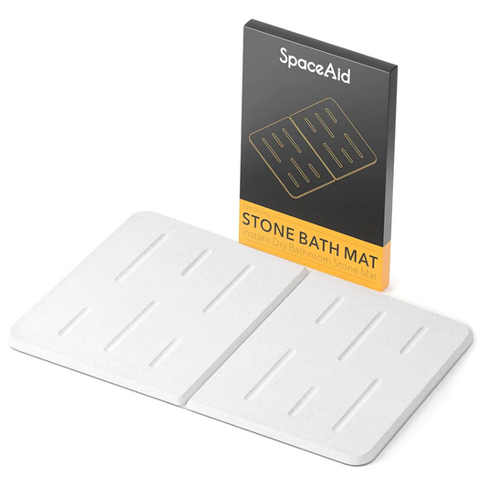 white bath mat