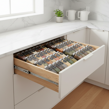 SpaceAid Spice Organizer: Neat & Practical Drawer Organizer for Spices