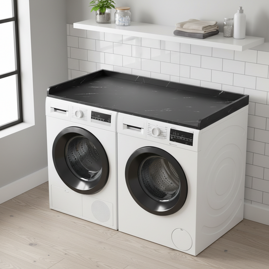 SpaceAid Washer Dryer Countertop: Practical Laundry Wood Shelf for Tidy Storage