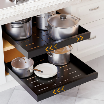 SpaceAid Pull-Out Cabinet Drawer: Flexible Slide-Out Organizer for Home Storage