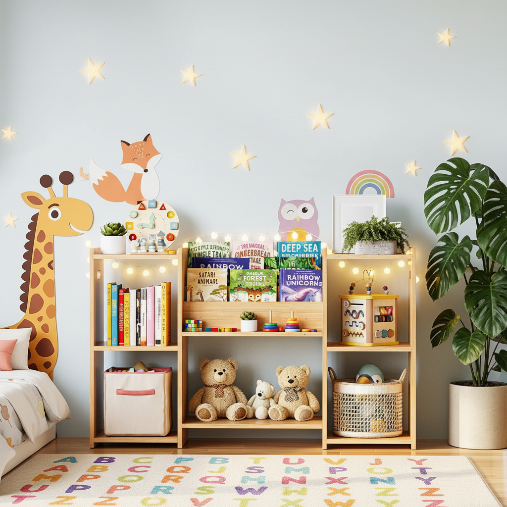 SpaceAid 6-in-1 Bookshelf Storage Organizer: A Montessori-Style Pick for Kids’ Spaces
