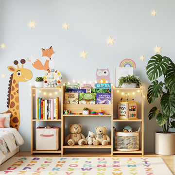 SpaceAid 6-in-1 Bookshelf Storage Organizer: A Montessori-Style Pick for Kids’ Spaces