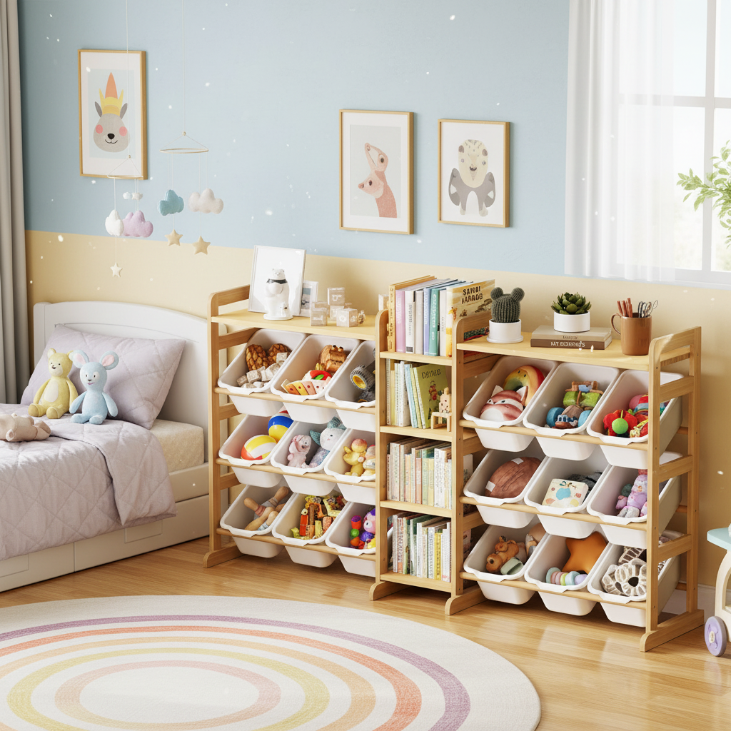 SpaceAid Large Toy Storage Organizer: Multi-Functional Kids Shelf for Tidy Play Spaces
