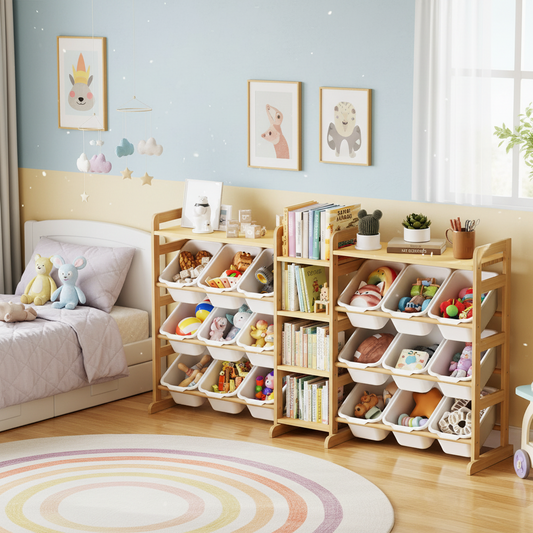 SpaceAid Large Toy Storage Organizer: Multi-Functional Kids Shelf for Tidy Play Spaces