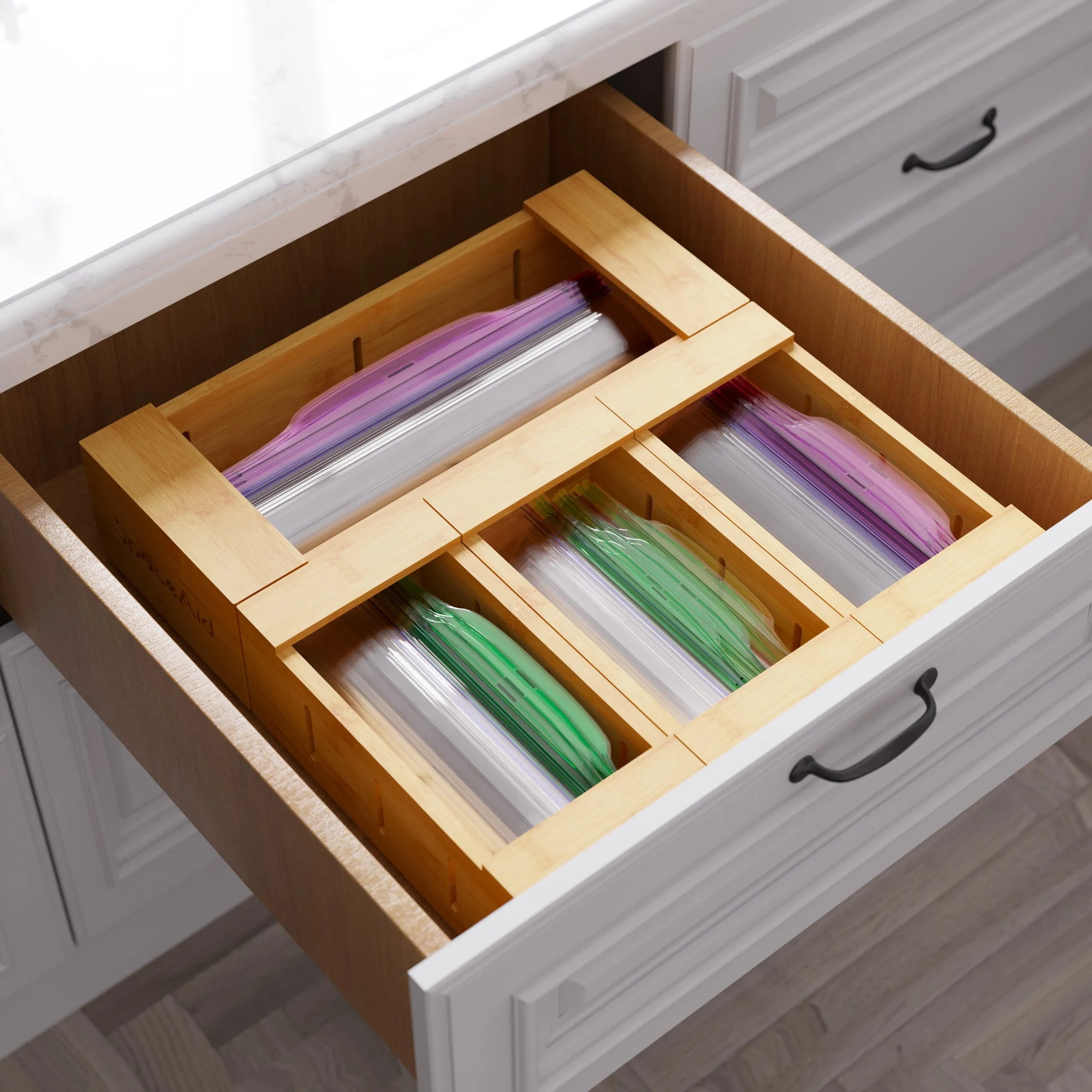 SpaceAid Organizer Official Store - Bamboo Drawer Organizer