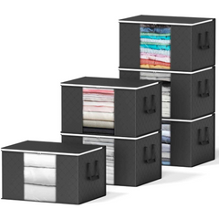 6 Pack 90L Large Storage Bins