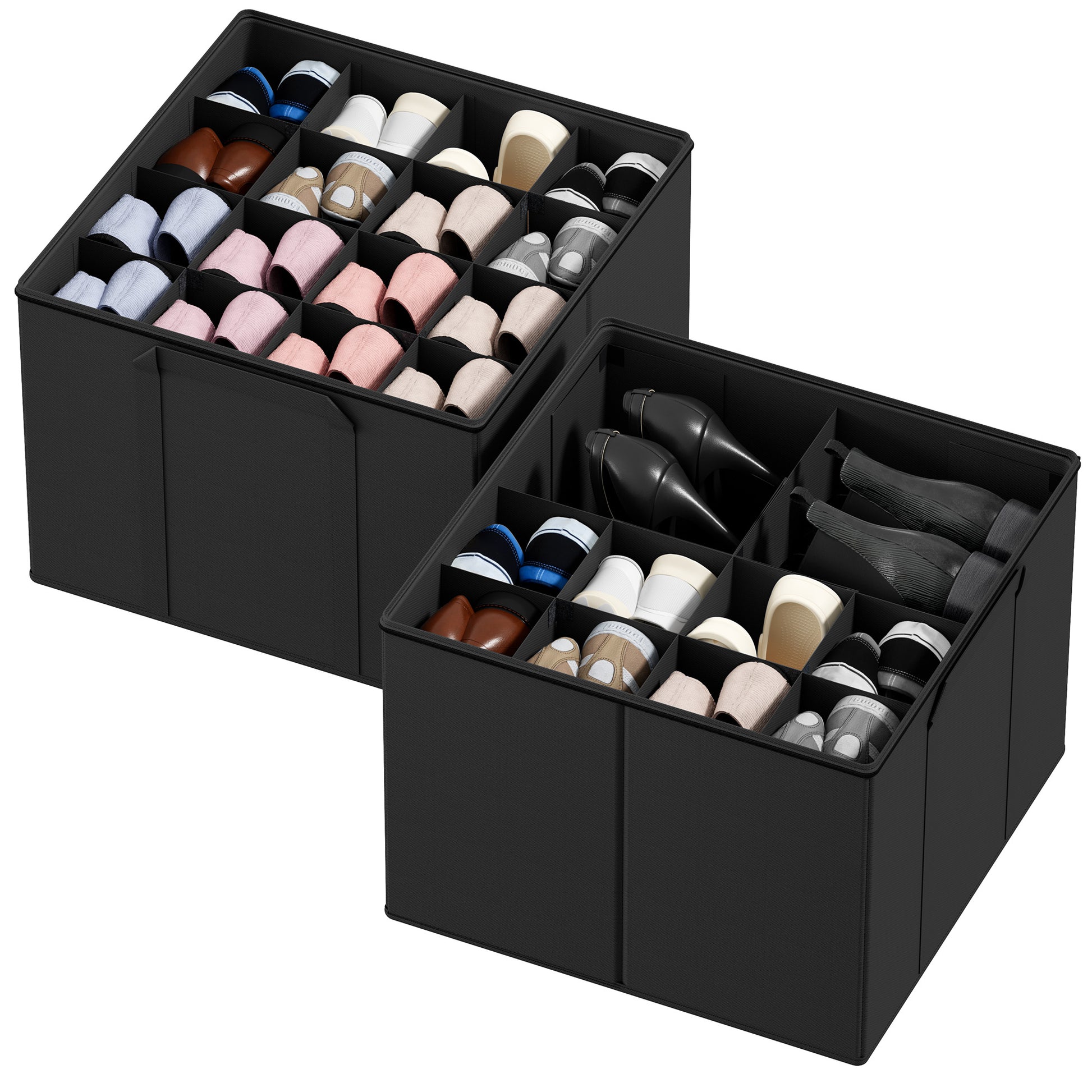 Space-Saving Shoe Organizer Black