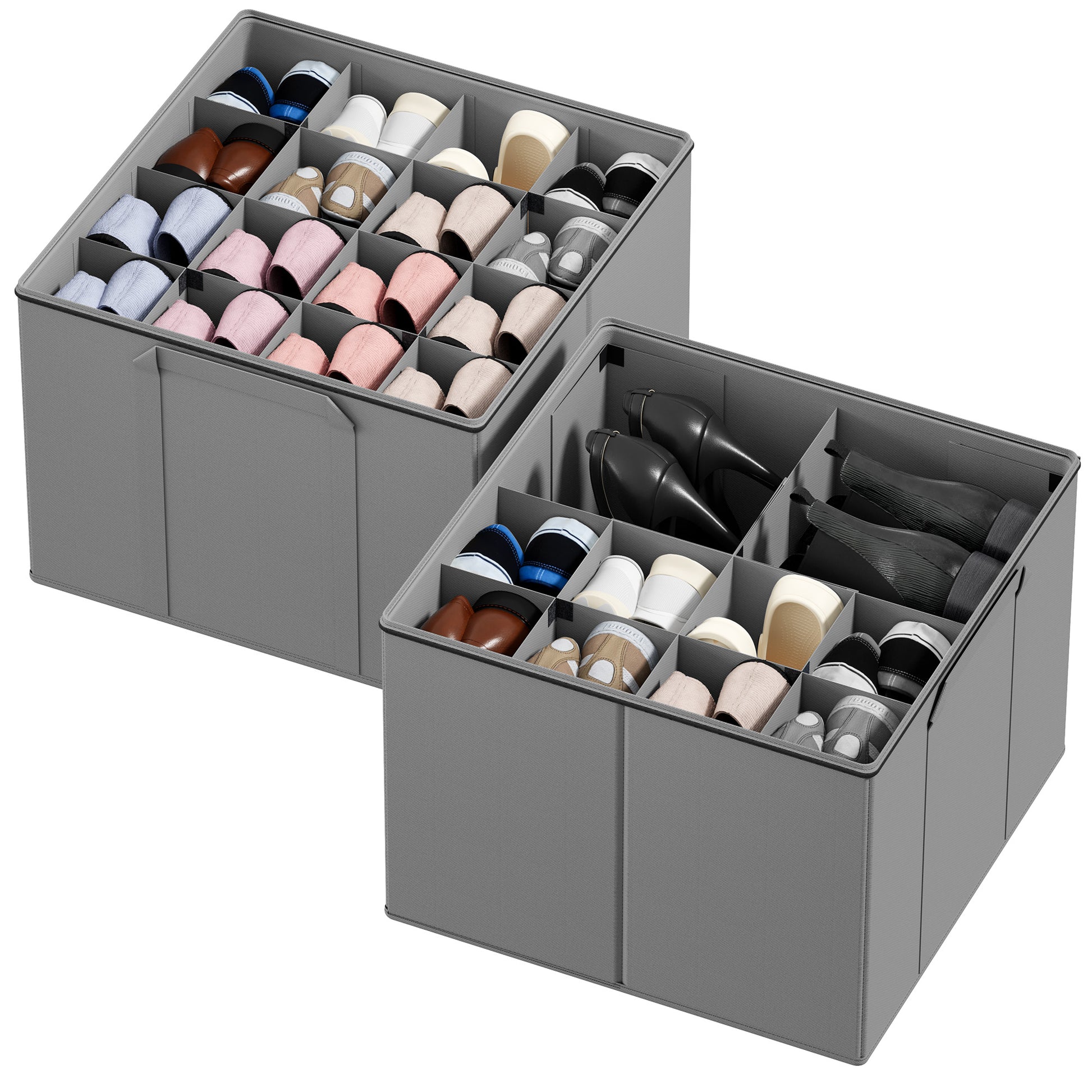 Space-Saving Shoe Organizer Gray