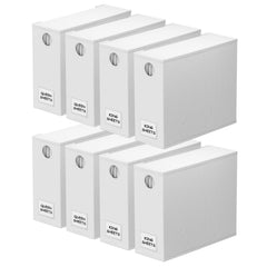 SpaceAid 8 Pack Bed Sheet Storage Organizer Set, White