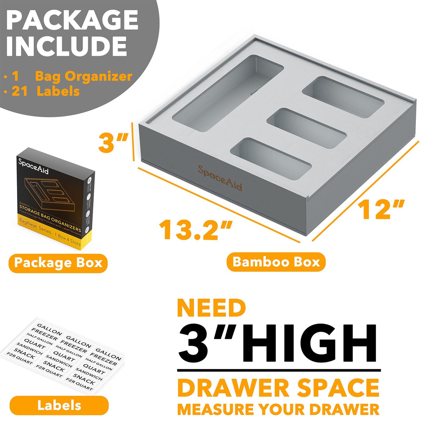 SpaceAid bag storage organizer