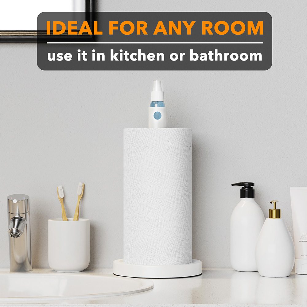 Under Cabinet Paper Towel Holder with Spray Bottle