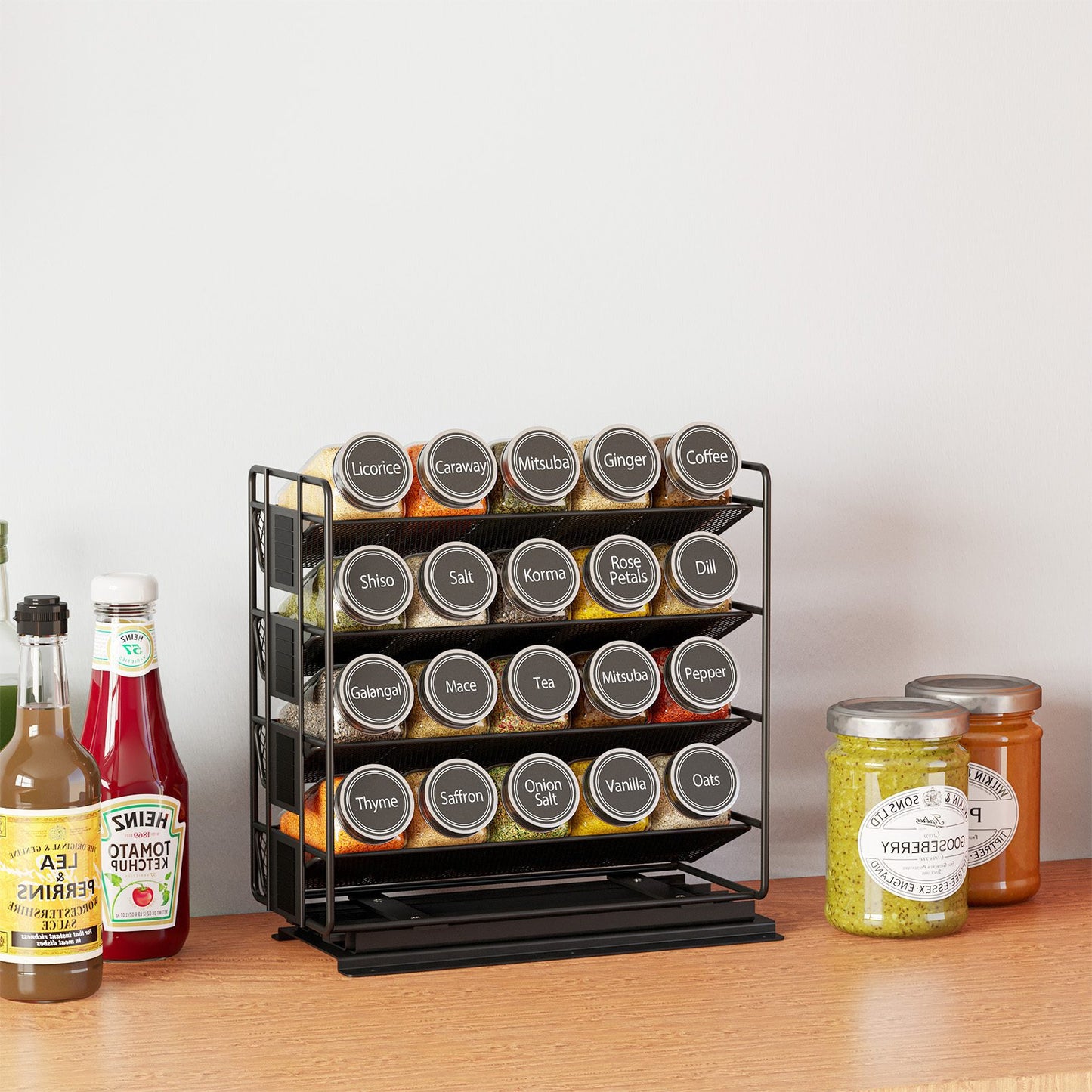 Kitchen Cabinet Pull Out Spice Rack